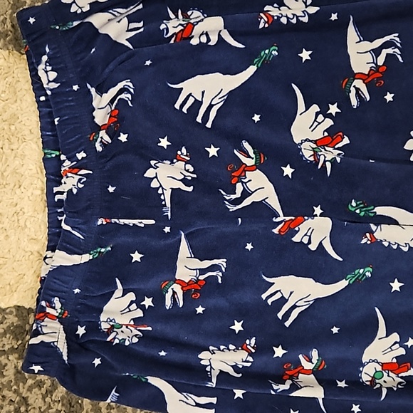 Boy's Holiday Dino Pajama Pants. Super Soft Flannel. Sz: L (10/12) Looks Great! - Picture 2 of 8